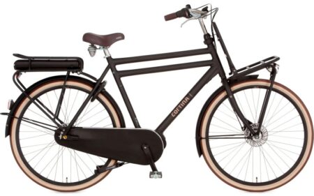 Vélo électrique de ville noir CORTINA E-U4 Moteur Central cadre haut