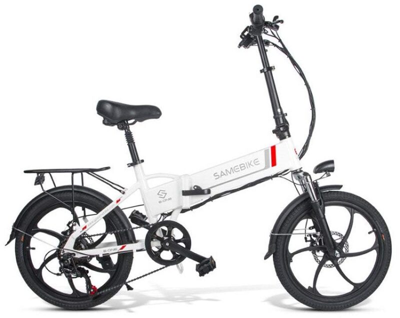Vélo électrique de ville pliable Samebike 20LVXD30 350W  10Ah 25km/h 80km Blanc