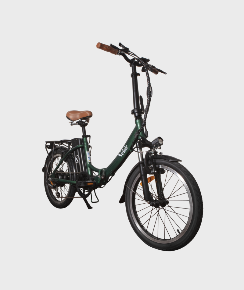 Vélo électrique pliable 20'' - Velair urban- Shimano 6 Vitesses - Autonomie 60 km - Vert – Image 8