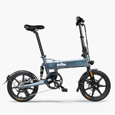 Vélo électrique pliant Fiido D2S avec amortisseur bleu