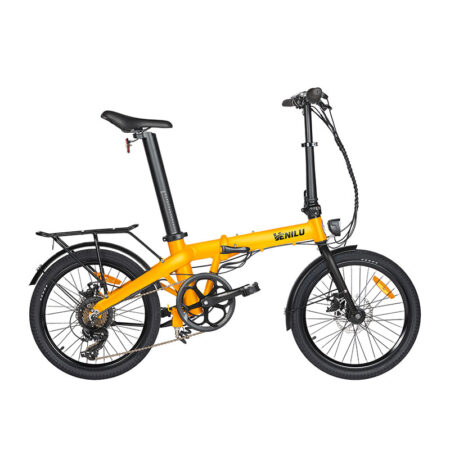 Vélo pliant électrique compact VENILU Vida jaune