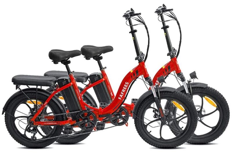 Vélo Électrique Pliable FAFREES F20 20 Pouces 250W 36V 15Ah 25km / h 2 vélos électriques Combo – Image 7