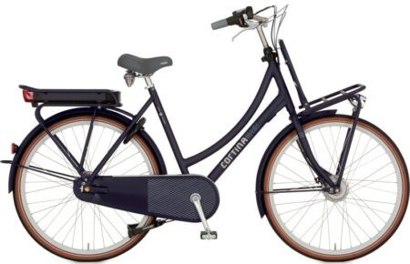Vélo hollandais électrique CORTINA E-U4 Denim 7v cadre bas bleu