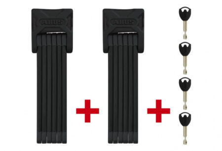 ANTIVOL PLIABLE ABUS BORDO 6000/90 TWINSET NOIR + SUPPORT SH