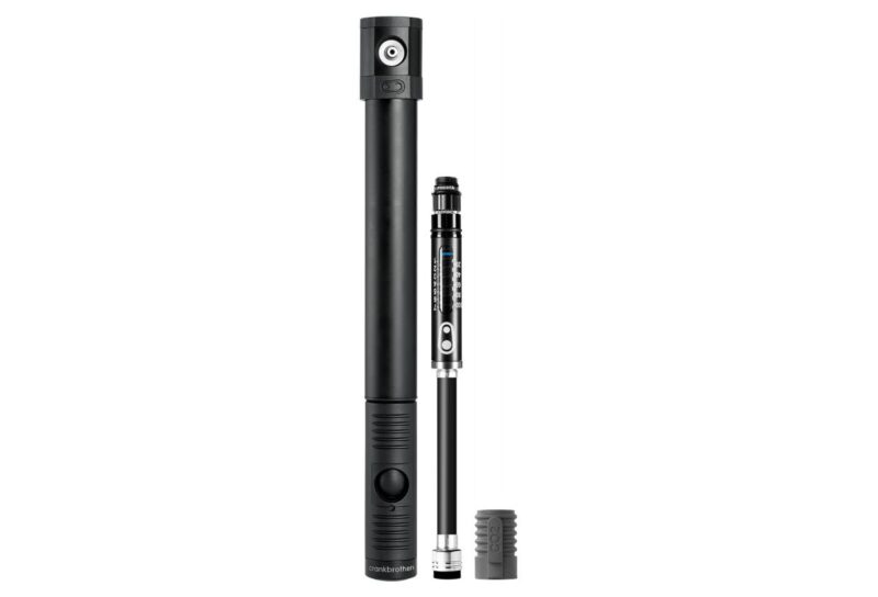 POMPE À MAIN CRANKBROTHERS KLIC HV MANOMÈTRE ET EMBOUT CO2 NOIR